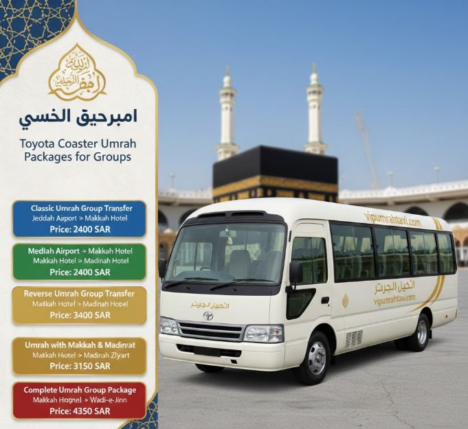 toyota coaster umrah packages pricing