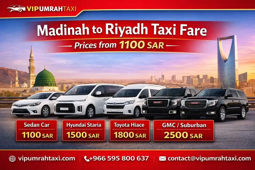 Madinah to Riyadh Taxi Fare